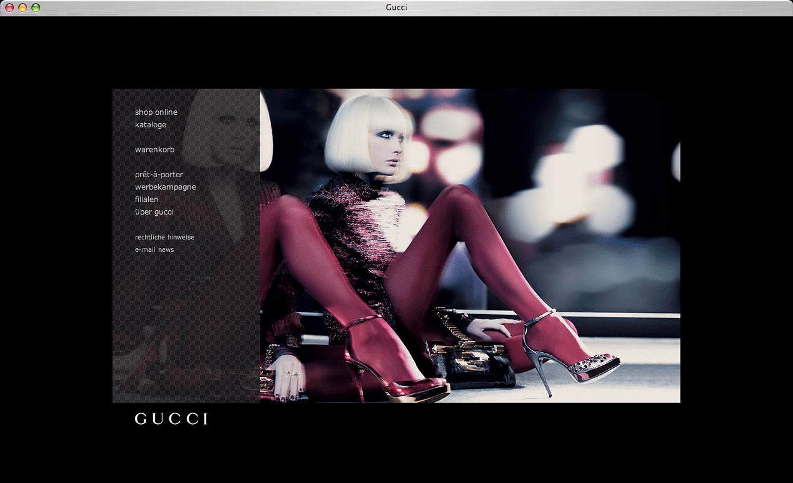 Gucci.com homepage