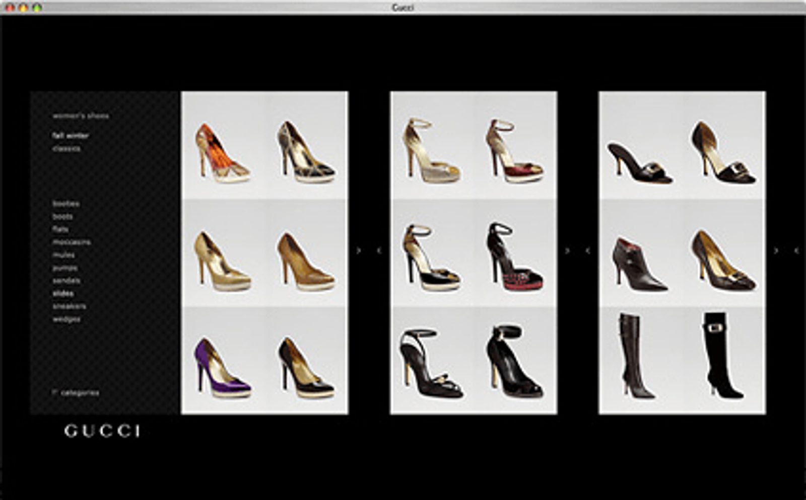 Gucci.com product view